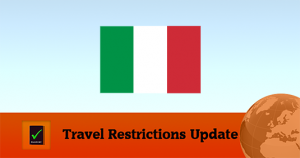 Covid19 travel update Italy